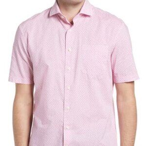 johnnie-O - Oak Print Short Sleeve Button-Down Polo